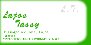 lajos tassy business card